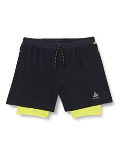 Odlo Herren Axalp Trail Shorts, Black-Evening Primrose, XXL von Odlo