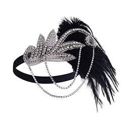 Accessoires der 1920er Jahre für Frauen, 1920er Jahre Flapper -Stirnband 20er Jahre großer Kopfbänder Pearl Stirnband von Odoukey
