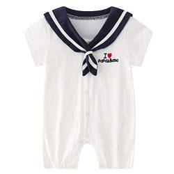 Odziezet Baby Body Kurzarm Baumwolle Infant Bodysuit Matrosenanzug Strampler Neugeborene Sommer Einteiler Romper 0-6 Monate von Odziezet