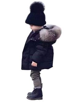 Odziezet Baby Daunenjacke Jungen Winterjacke mit Pelzkragen warm Mädchen Daunenmantel Trenchcoat Dick 1-6 Jahre alt … von Odziezet