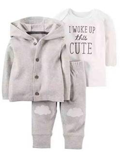 Odziezet Baby Kleidung Set Jungen Romper Langarm Sweatjacke Mädchen Outfits Hoodie Kombination, 24 Monate von Odziezet