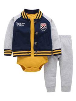 Odziezet Baby Kleidung Set Jungen Romper Langarm Sweatjacke Mädchen Outfits Hoodie Kombination, 24 Monate von Odziezet