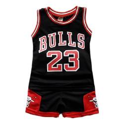 Odziezet Baby Kleidung Set Shirt Ärmlos + Shorts Junge Basketball Anzug 1-7 Jahre alt (Schwarz, 2-3 Jahre) von Odziezet