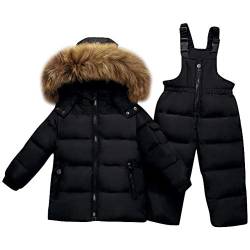 Odziezet Baby Schneeanzug Mädchen Daunenjacke + Daunenhosen Winterjacke mit Kapuzen von Odziezet