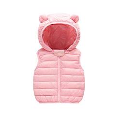 Odziezet Baby Weste Steppweste mit Kapuzen Unisex Daunenweste Winter Rosa 12-24 Monate von Odziezet