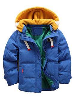 Odziezet Kinder Mantel Junge Daunenjacken Trenchcoat Mädchen Winterjacke mit Kapuze 4-11 Alter von Odziezet