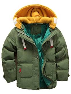 Odziezet Kinder Mantel Junge Daunenjacken Trenchcoat Mädchen Winterjacke mit Kapuze 4-11 Alter von Odziezet