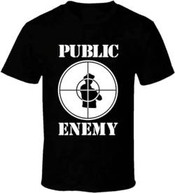 Oeste Public Enemy Logo Herren T-Shirt Schwarz Schwarz, siehe abbildung, 56 von Oeste