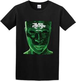 The Black Eyed Peas The End Fashion Herren-T-Shirt, Logo-Druck, Rundhalsausschnitt, T-Shirt für Herren, kurzärmelig, Schwarz , 56 von Oeste