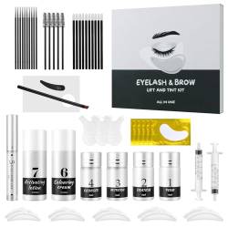 Ofanyia 4 in 1 Lash Lift & Brow Lamination with Black Color Kit, Eyelash Perm Kit and Brow Lamination Kit, Fast Quick Curling and Voluminous Coloring, Last for 8 Weeks, Salon & Home Use DIY von Ofanyia