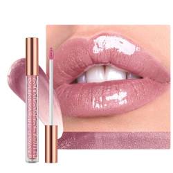Ofanyia Hyaluronic Acid Lip Gloss, Shimmer Plumping Liquid Lipstick, Moisturizing Long-lasting Smooth Texture Lifter Lip Gloss with Heart Brush (03#) von Ofanyia