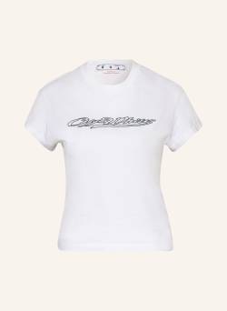 Off-White T-Shirt Mit Schmucksteinen weiss von Off-White
