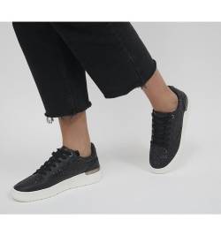 Office Fixable Lace Up Chunky Trainers BLACK GLITTER MIX,Black von Office