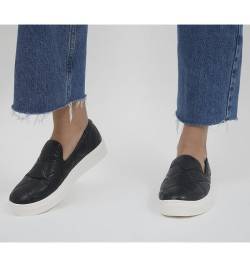 Office Frankincense Quilted Slip On Trainers BLACK QUILT,Black von Office