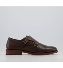 Office Malvern Toecap Monk Shoes BROWN LEATHER,Brown,Black von Office