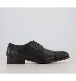 Office Mitcham Toe Cap Derby Shoes BLACK LEATHER,Black,Tan von Office