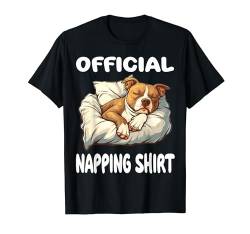 American Staffordshire Terrier Offizielles Nickerchen-Shirt T-Shirt von Official Sleep Pajamas Nightgown Sleepwear Co.