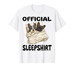 Französische Bulldogge, offizielles Schlafshirt, Pyjama, Nachthemd T-Shirt von Official Sleep Pajamas Nightgown Sleepwear Co.