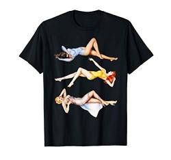 America Vintage Hot Pin Up Girl Medley-Sexy Pinup Girl Art T-Shirt von Official Vintage Retro Pin Up Girl Gifts