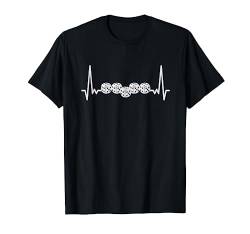 Herzlinie Würfel Design Für Würfelspieler Kniffel Herzschlag T-Shirt von Offizieller Kniffel Fan Merch