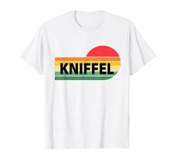 Kniffel Retro Sunset Zum Kniffeln Für Würfelspieler Vintage T-Shirt von Offizieller Kniffel Fan Merch