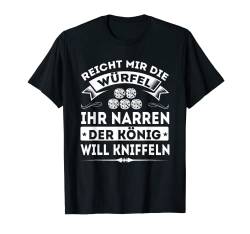 Lustiger Kniffelkönig Spruch Für Männer Mit Kniffel Würfel T-Shirt von Offizieller Kniffel Fan Merch