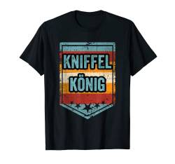 Retro Kniffelkönig Emblem Für Würfel Herren Vintage Kniffel T-Shirt von Offizieller Kniffel Fan Merch