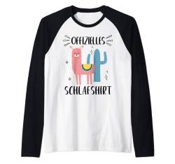 Offizielles Schlafshirt Alpaka Lama Schlafanzug Pyjama Raglan von Offizielles Schlafshirt Alpaka Lama