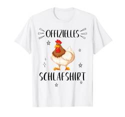 Offizielles Schlafshirt Huhn Hühner Schlafanzug Pyjama T-Shirt von Offizielles Schlafshirt Huhn Hühner