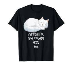 Offizielles Schlafshirt Von Iris Katzen Nachthemd T-Shirt von Offizielles Schlafshirt Katzen Pyjama Namensshirt