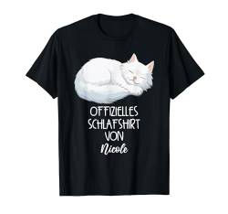 Offizielles Schlafshirt Von Nicole Katzen Nachthemd T-Shirt von Offizielles Schlafshirt Katzen Pyjama Namensshirt
