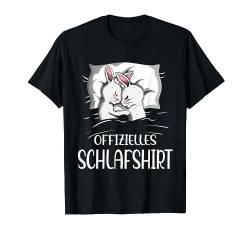 Hase Kaninchen Kissen Langschläfer Nachthemd Hasen Pyjama T-Shirt von Offizielles Schlafshirt Persönliches Schlafshirt