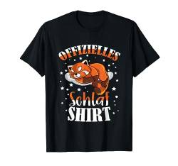 Japanisches Red Panda Wolke Langschläfer Pyjama Nachthemd T-Shirt von Offizielles Schlafshirt Persönliches Schlafshirt