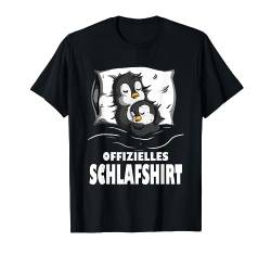 Pinguin Kissen Pyjama Langschläfer Nachthemd Schlafmütze T-Shirt von Offizielles Schlafshirt Persönliches Schlafshirt