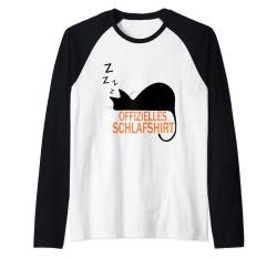 Offizielles Schlafshirt Katze Schlafanzug Katzen Raglan von Offizielles Schlafshirt Pyjama Süße Katzen