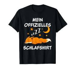 Mein Offizielles Schlafshirt, Fuchs Schlafanzug Pyjama T-Shirt von Offizielles Schlafshirt mit Tiermotiv Geschenkidee