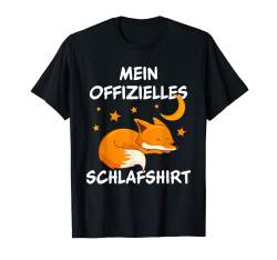 Mein Offizielles Schlafshirt, Schlafanzug Pyjama Fuchs T-Shirt von Offizielles Schlafshirt mit Tiermotiv Geschenkidee