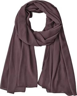 OgLuxe Chiffon-Schal für Damen – Atmungsaktiver, weicher, seidiger Chiffon-Halstuch, durchsichtiger Kopf und Hals-Wickeltuch, leicht, luftig, Dusty Purple, One size von OgLuxe