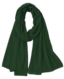 OgLuxe Damen-Schal, atmungsaktiv, robust, weich, Chiffon, modisch, dunkelgrün, One size von OgLuxe