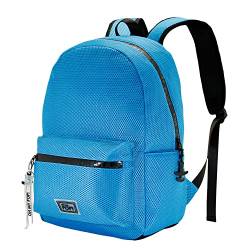 Oh My Pop! Cyan Neon-Mesh Rucksack, Blau von Oh My Pop!