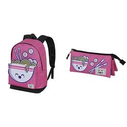 Oh My Pop! Yaki FAN 2.0 HS Rucksack + Dreifach-Federmäppchen von Oh My Pop!