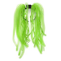 OhMill Haarclips Leuchtend Haarschmuck Bunte Haare Kunsthaar Haarverlängerung Fluoreszierende Zopf für Halloween Disco von OhMill