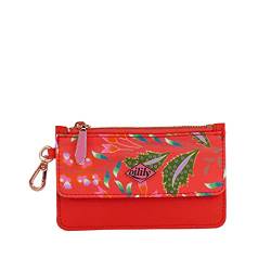 Oilily Aqua Sits Flap Credit Card Wallet Hot Coral von Oilily