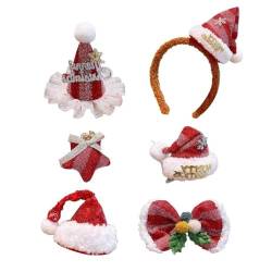 Oilmal Mode Weihnachten Santa Stirnband Haar Hoop Frauen Mädchen Haarnadel Haar Clip Weihnachten Party Kopfschmuck Kopfbedeckung Zubehör Weihnachten Stirnband von Oilmal