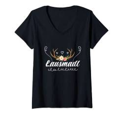 Damen Lausmadl | Trachten Mode Dirndl T-Shirt mit V-Ausschnitt von Oktoberfest Dirndl Lausmadl