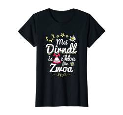 Damen Dirndl Motiv Geschenkidee - Mei Dirndl is z kloa für zwoa T-Shirt von Oktoberfest Schützenfest Wiesn Party Bier Outfit