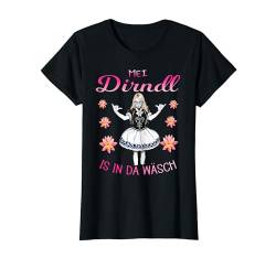 Mei Dirndl is in da Wäsch Lausmadl Damen Trachten Dirndl T-Shirt von Oktoberfest outfit Damen & Kinder Trachten Mädchen