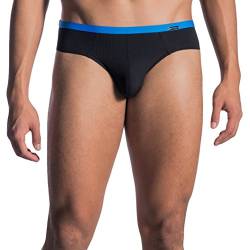 Olaf Benz - Herren-Slip (Sportbrief) aus Nadelzugstoff - Schwarz/Blau - Grösse L (OB-1-07982-8040-L) von Olaf Benz