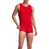 Olaf Benz Herren Tanktop rot Mikrofaser unifarben von Olaf Benz