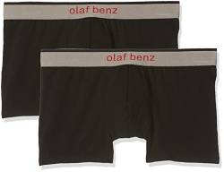 Olaf Benz - Retroshorts für Herren - 2-Pack - Körpernahe Passform - Schwarz - Grösse S (OB-1-01023-8000-S) von Olaf Benz